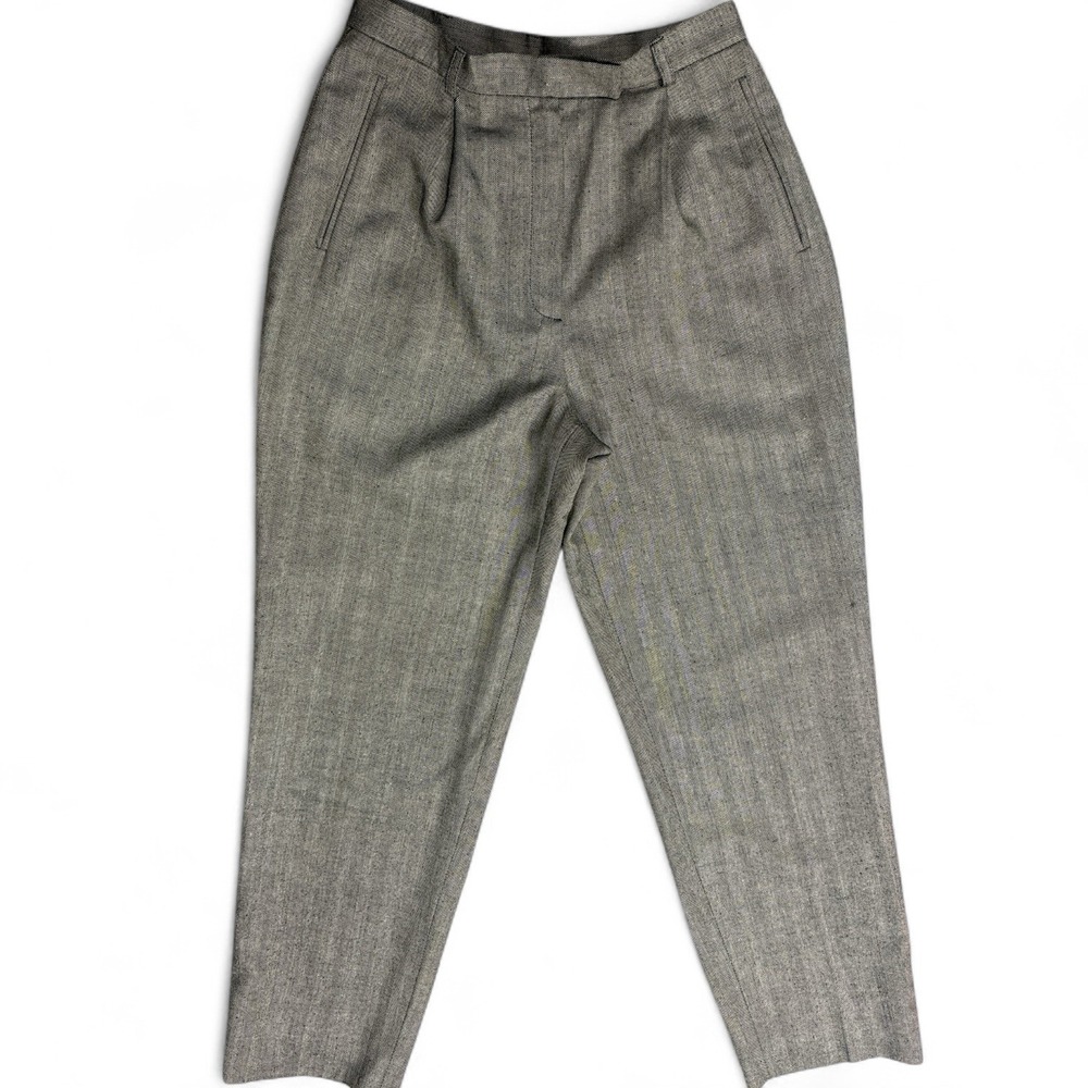 Lauren Ralph Lauren Petite Wool Silk Blend Taupe Pants - Size 4P - Picture 2 of 8